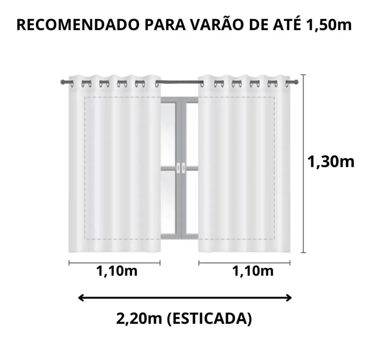 Cortina De Voil Blackout 100% Corta Luz 2,20m X 1,30m Cores
