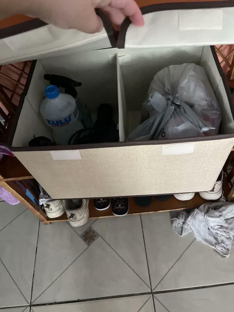 foto de Caixa Organizadora Rígida 2 Compartimentos Dobrável Grande