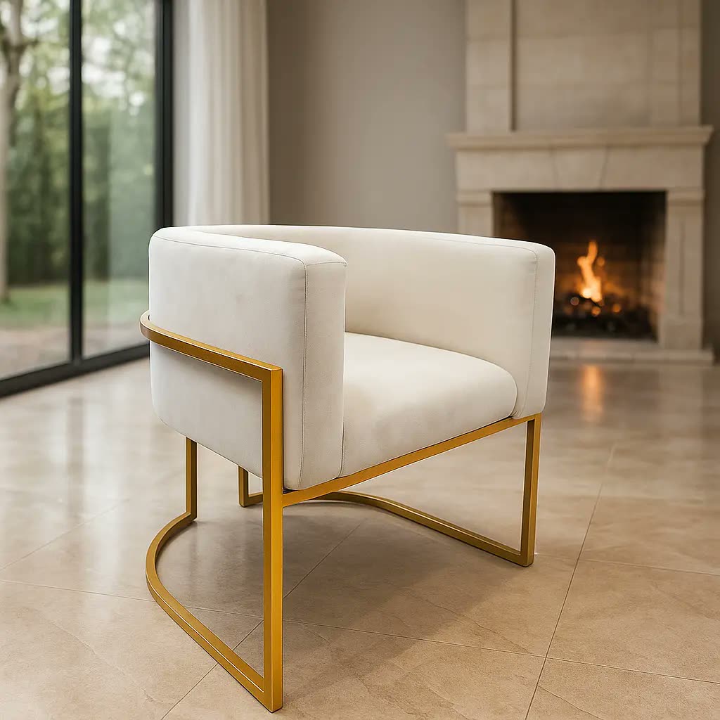 foto de Poltrona Luxo Decorativa Para Recepção Sala Premium