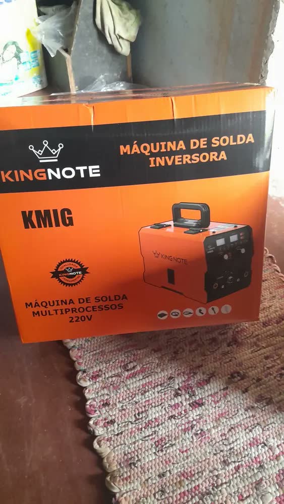 foto de Máquina De Solda Inversora Mig Sem Gás 3 Em 1 Tig Lift Eletrodo C/ Máscara Sinérgico Rápido Solda Automática E Acessórios
