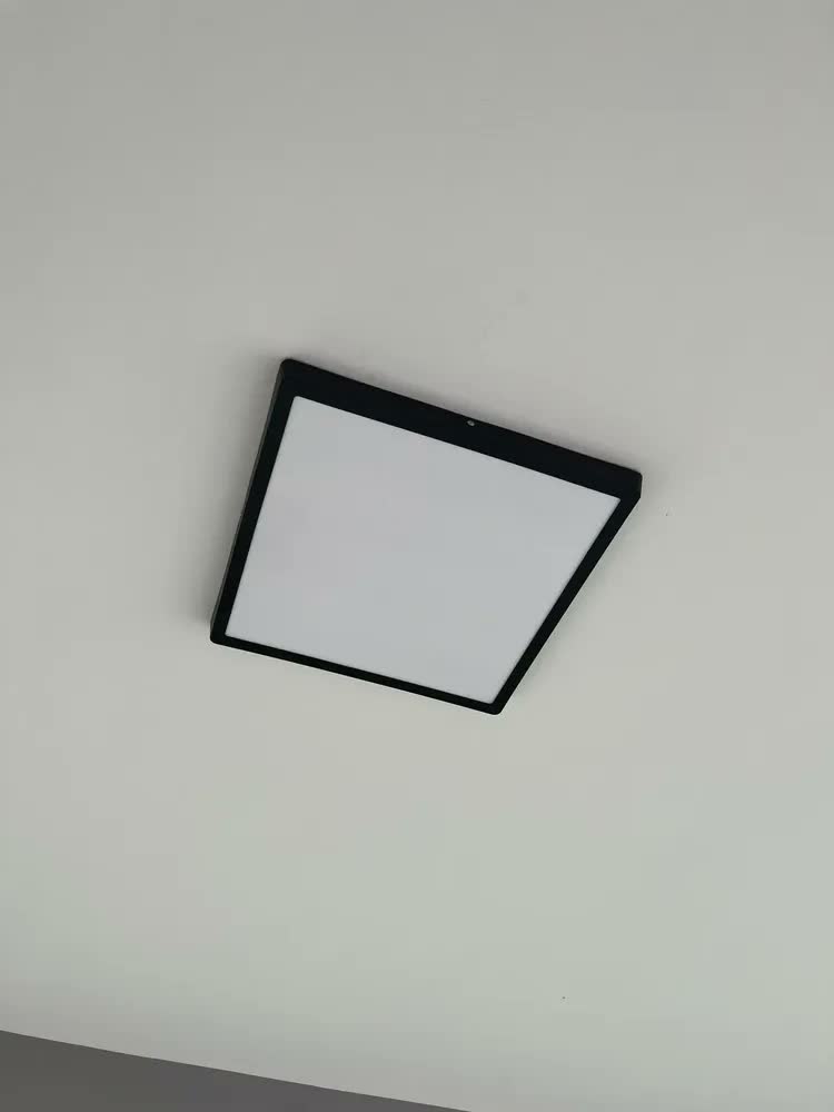 foto de Plafon LED 40W Starbright Sobrepor Teto 40x40 Branco Neutro Preto