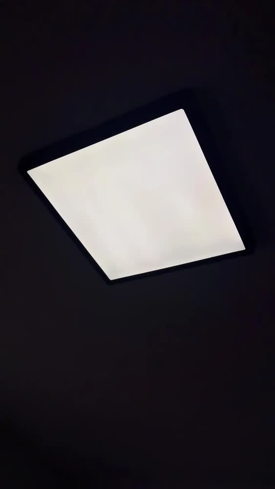 foto de Plafon LED 40W Starbright Sobrepor Teto 40x40 Branco Neutro Preto