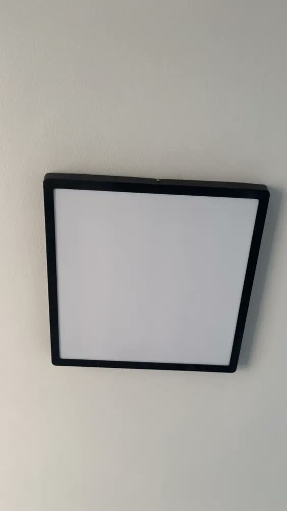 foto de Plafon LED 40W Starbright Sobrepor Teto 40x40 Branco Neutro Preto