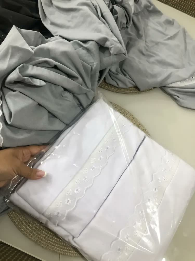 foto de Lençol Queen Liso Com Elástico Malha 100% Algodão Macio