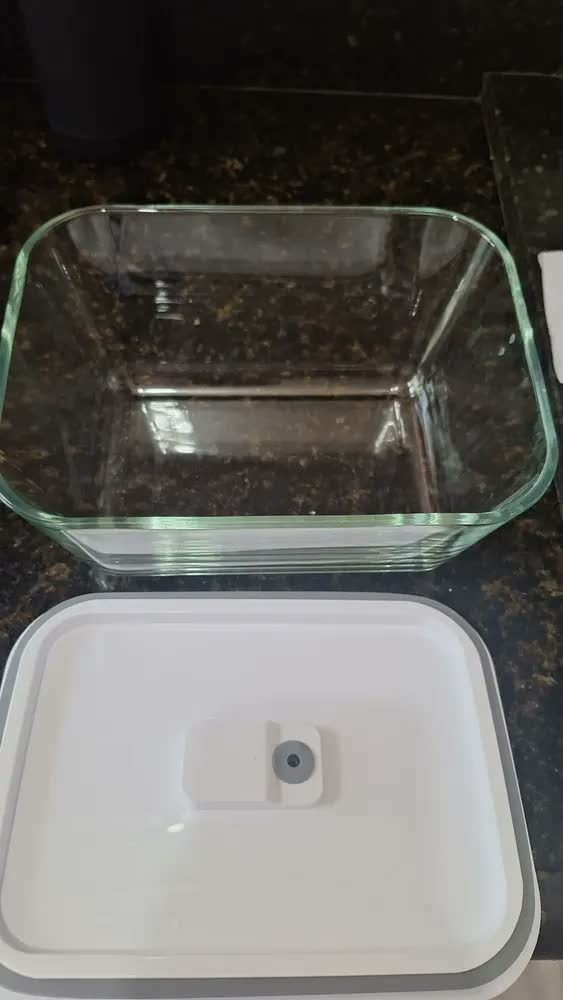 foto de Pote De Vidro Hermético 2,4 L Forno Air Fryer Microondas - Ou