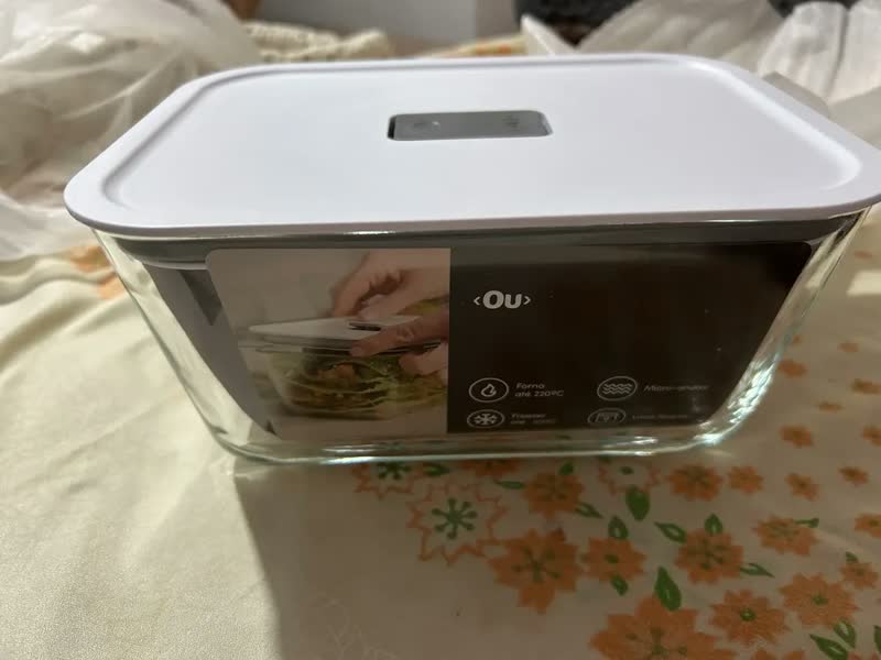 foto de Pote De Vidro Hermético 2,4 L Forno Air Fryer Microondas - Ou
