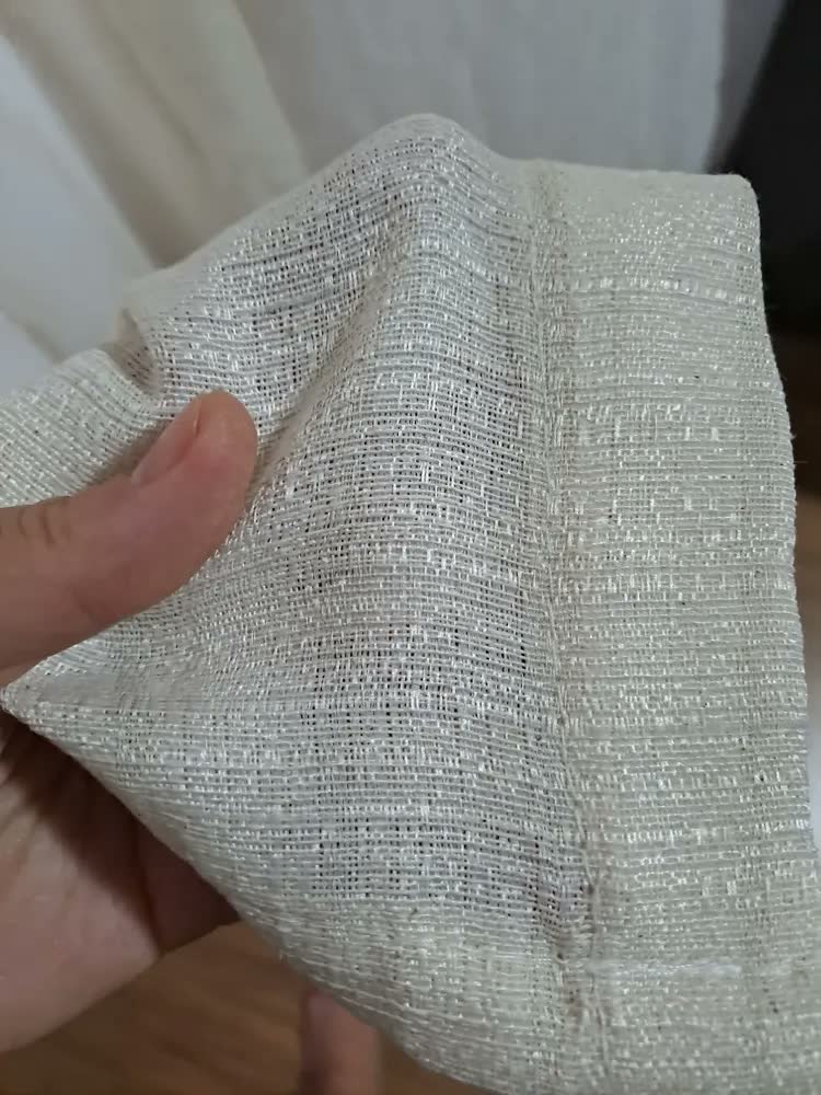 foto de Cortina Tecido Linho Cru Rustico Longa 4,00 X 2,50 Altura