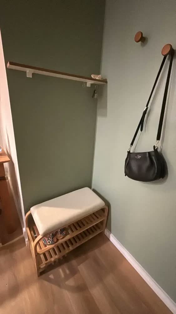 foto de Sapateira Bambu Banco Estofado 70cm 2 Andares, Heimon
