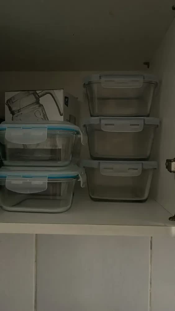 foto de Kit Potes De Vidro Hermético 3 Pçs 1 Litro Marmita Haüskraft Transparente