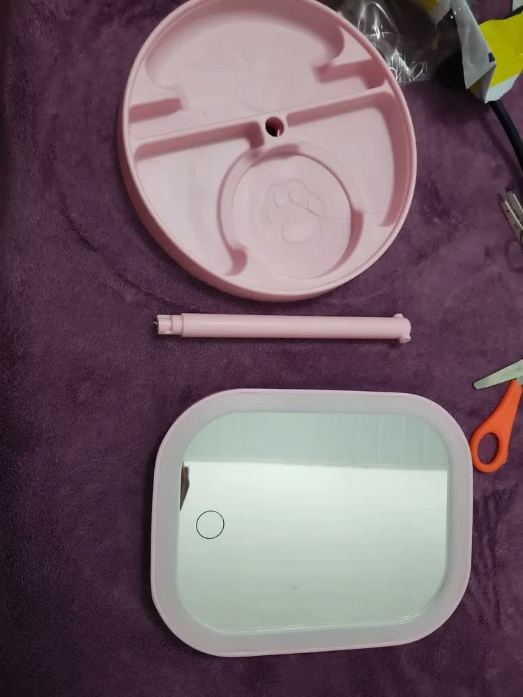 foto de Espelho Led Touch 3 Luzes Com Brilho Ajustável Recarregável