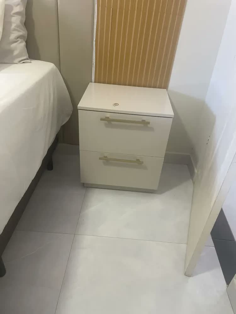 foto de 2 Mesas De Cabeceira Moderna 50cm 2 Gav Criado Lateral Cama
