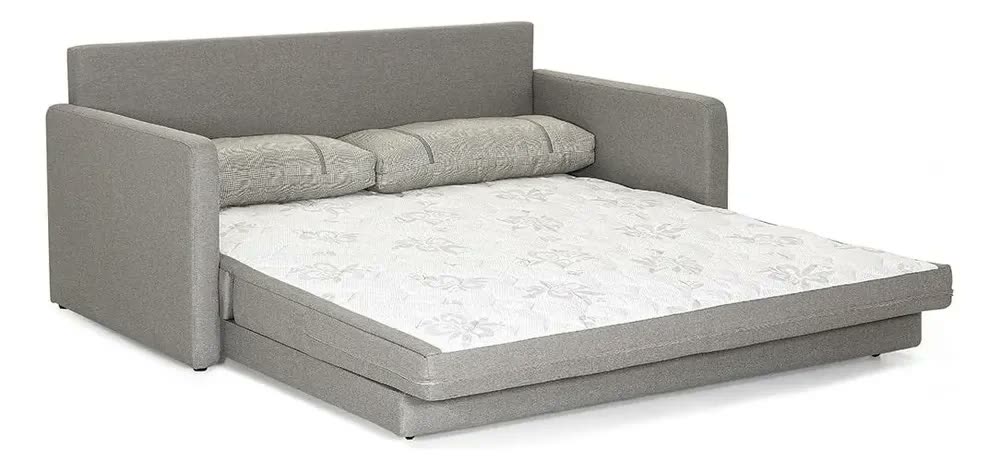 foto de Sofá-cama Herval Queen Aurora, 3 Lugares, Linho Cinza