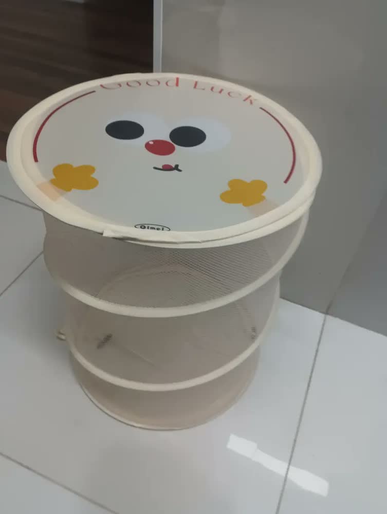 foto de Cesto Roupa Suja Bebe Brinquedo De Dobrável Multiuso