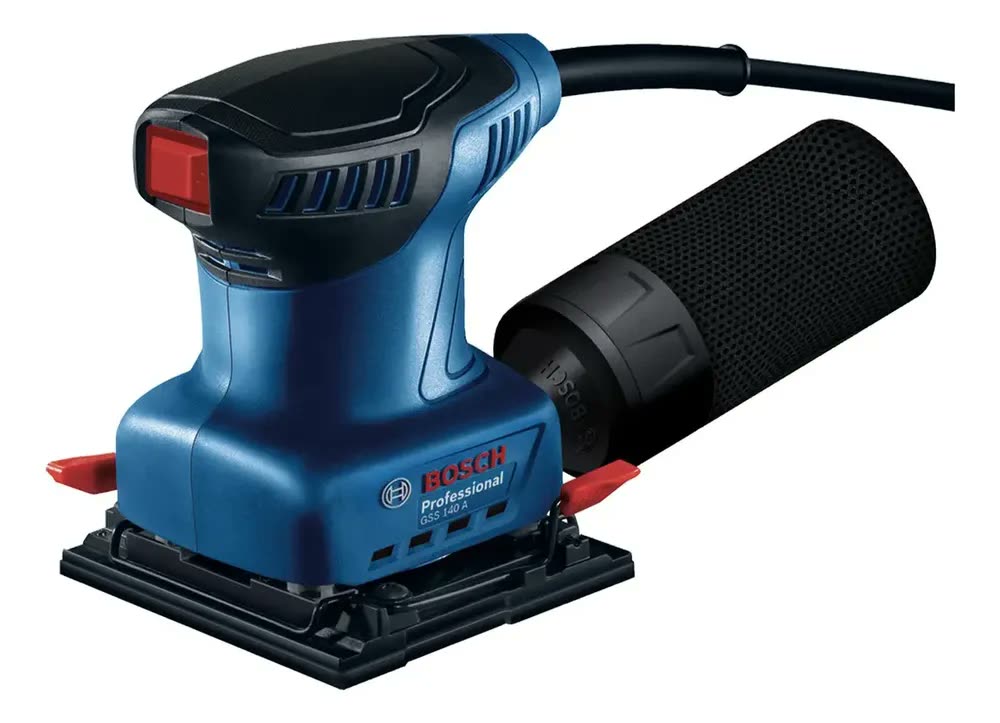 Lixadeira Orbital Bosch Gss 140-a Com Coletor De Pó 220w Cor Azul