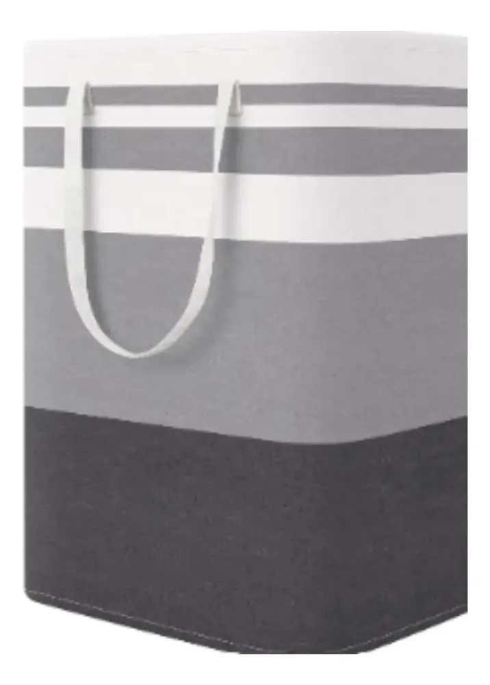 foto de Cesto De Roupa Suja Dobravel Banheiro Brinquedo 75 Litros Organizador Multiuso Cor Cinza Easy Decor