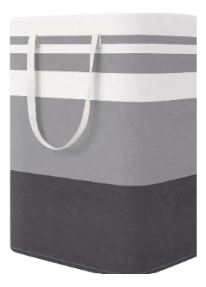 Cesto De Roupa Suja Dobravel Banheiro Brinquedo 75 Litros Organizador Multiuso Cor Cinza Easy Decor