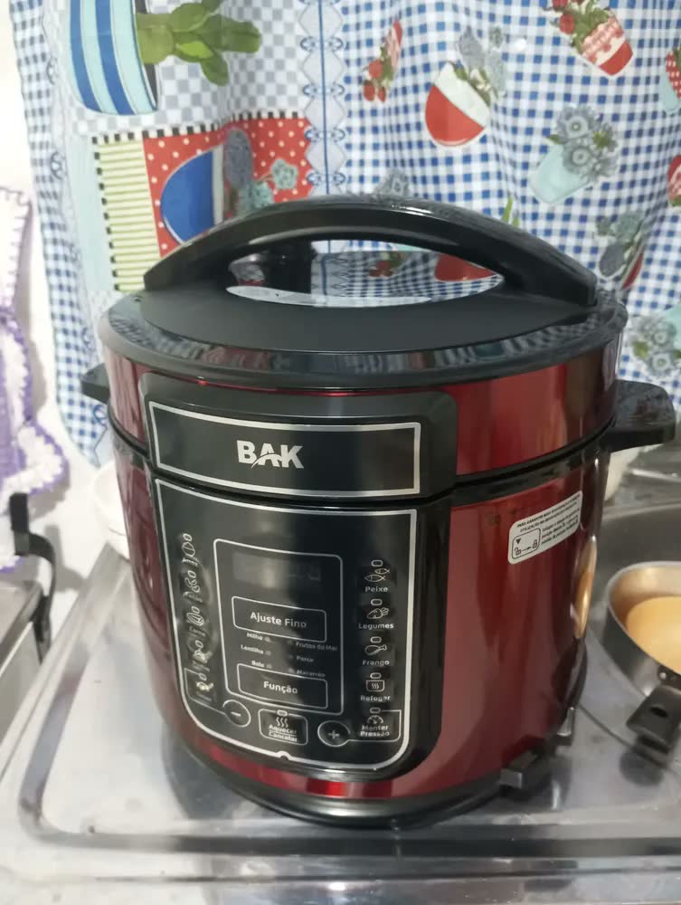 foto de Panela De Pressão Eletrica 6 Litros Programa Feijão Sopa Cor Preta Frequência 60hz