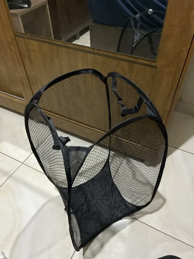 foto de Kit 3 Cesto De Roupa Suja De Nylon Com 100 Litros 70x40x40cm