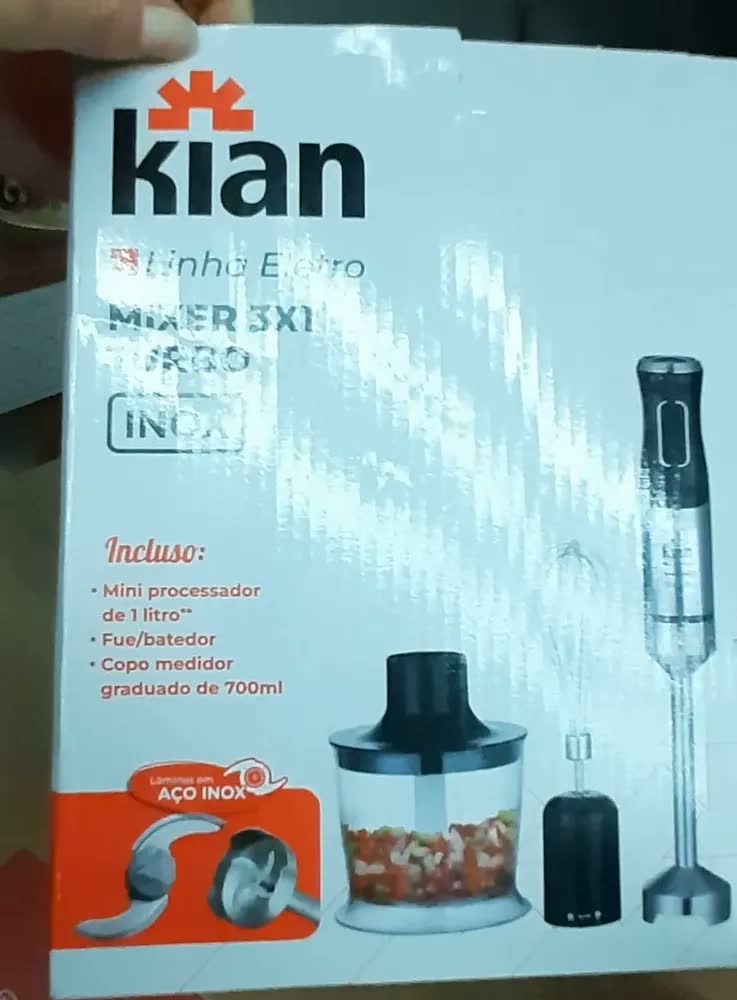 foto de Mixer Turbo Kian 3 em 1 de 1000W com 5 Velocidades