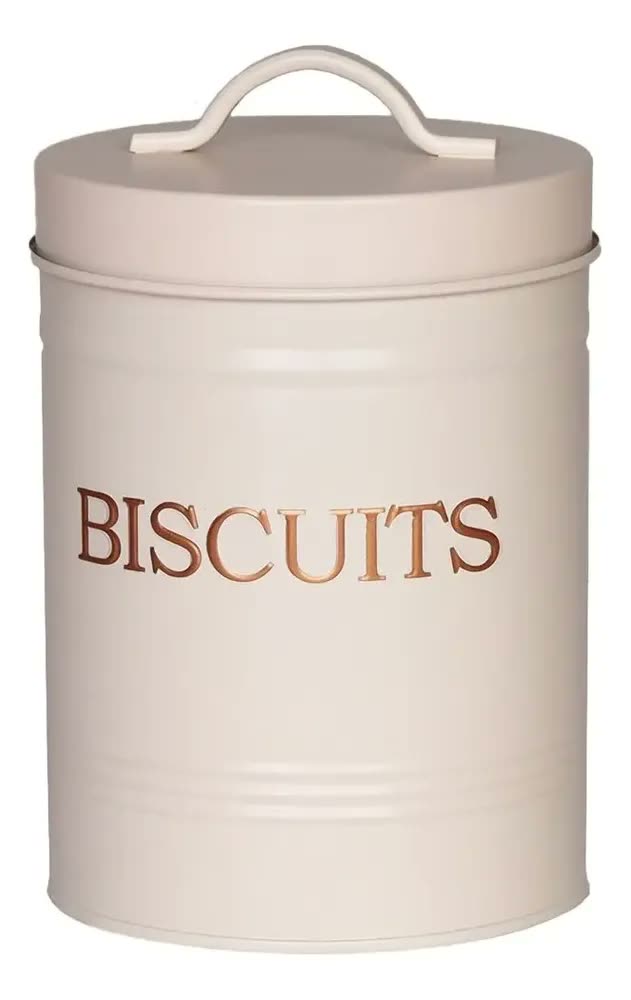 Porta Biscoitos Hermético Mundiart Aço Inoxidável Estilo Retrô 1.5L
