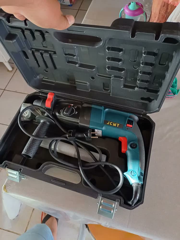 foto de 1200w Martelete Combinado Sds-plus Furadeira Impacto 3000rpm Profission Cor Azul