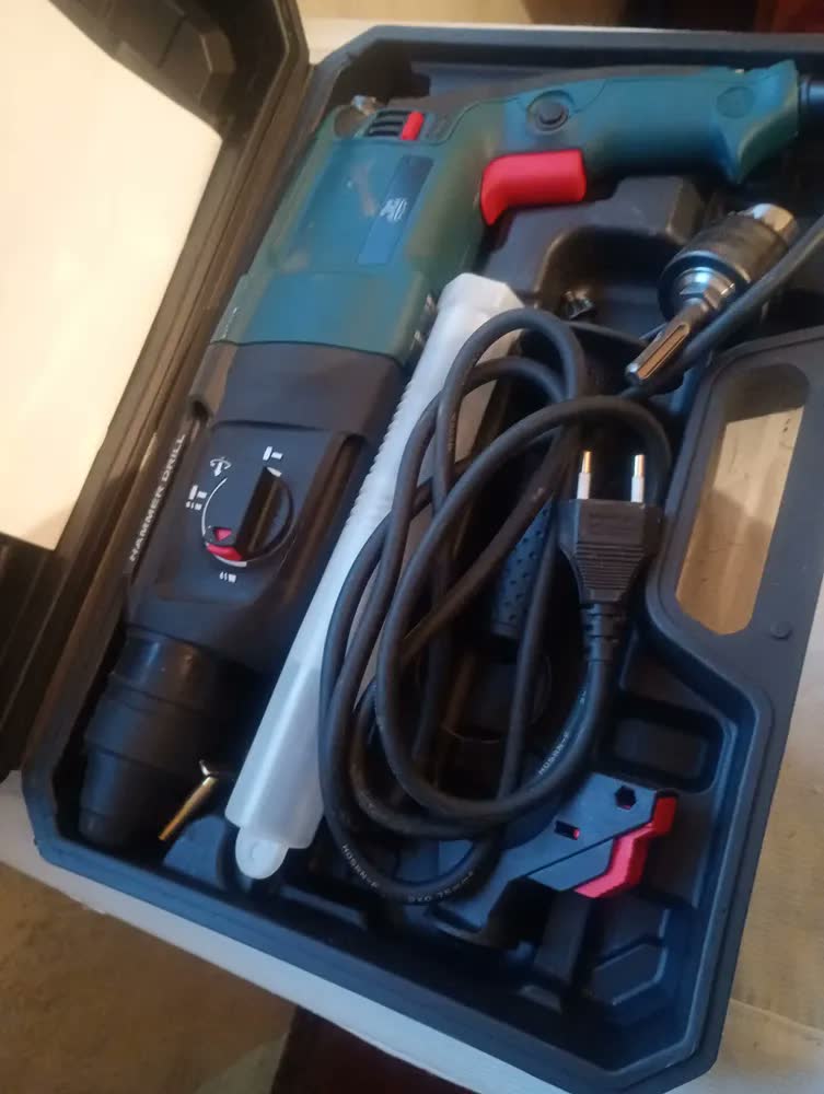 foto de 1200w Martelete Combinado Sds-plus Furadeira Impacto 3000rpm Profission Cor Azul