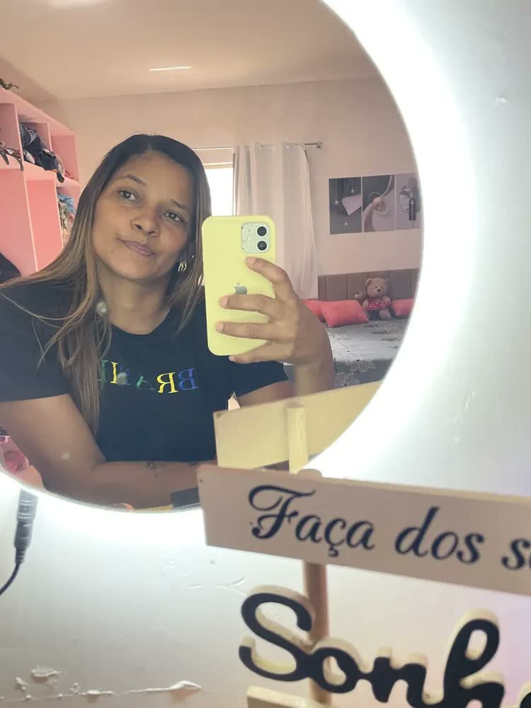 foto de Espelho Redondo 30cm Led Para Parede Quarto Sala Banheiro