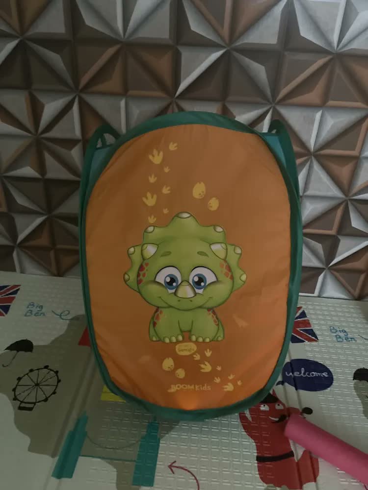 foto de Cesto Organizador Porta Treco Brinquedos Roupas Infantil