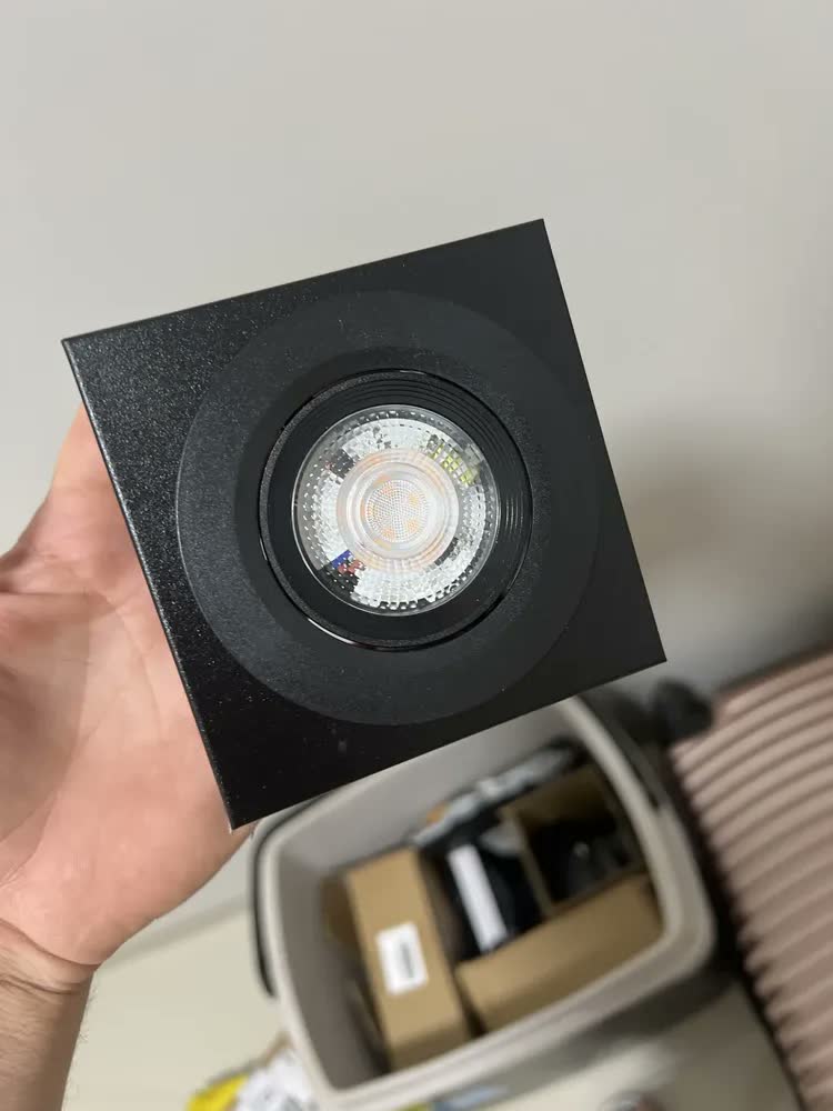 foto de 3x Spot Slim Sobrepor Teto Beiral 5w Preto Externo