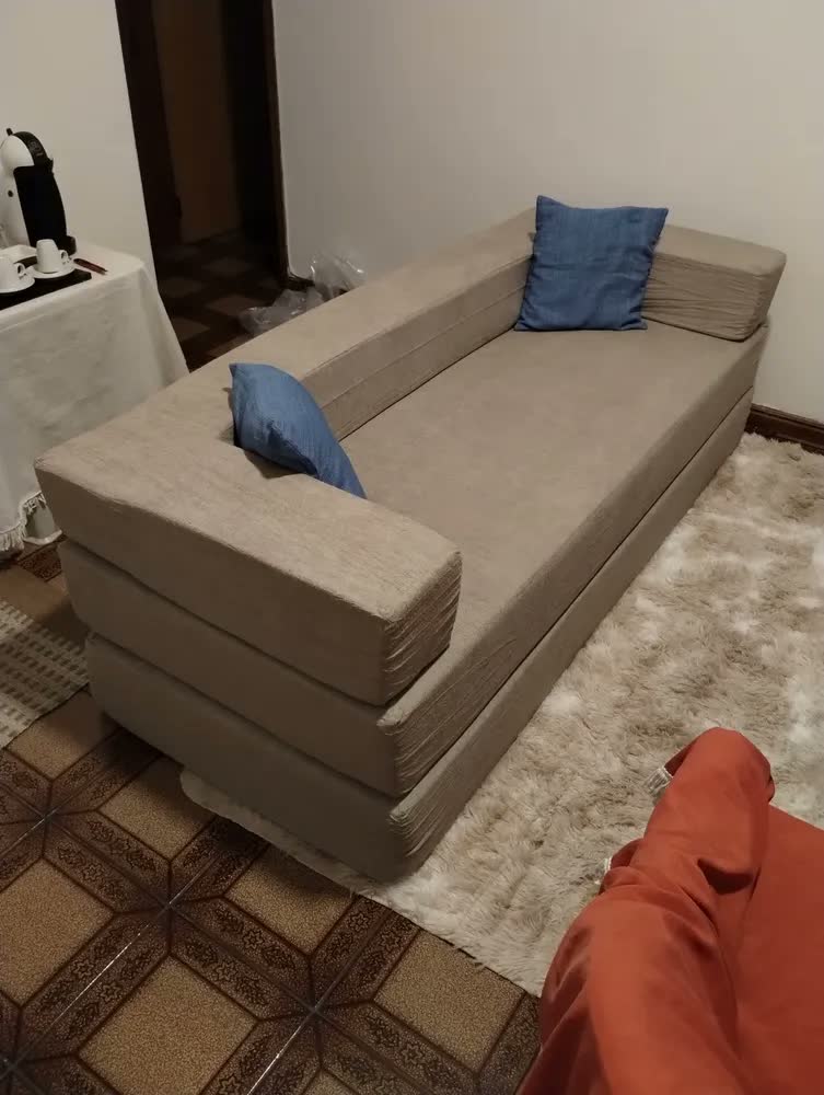 foto de Sofá-cama Compacto 100% Espuma Envio Compacto Em Caixa