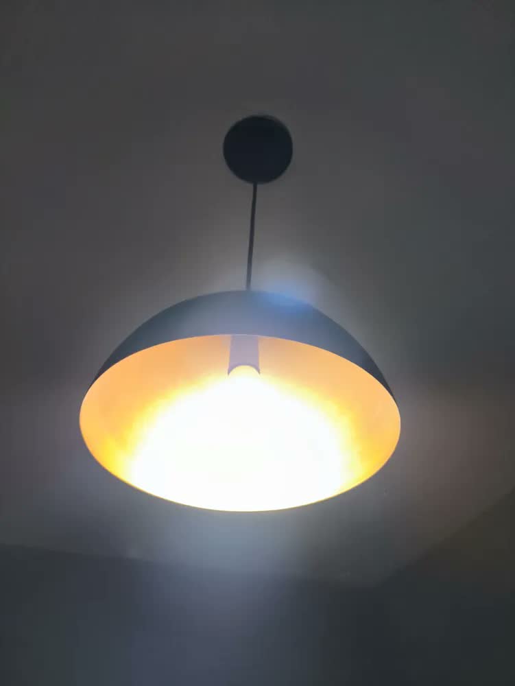 foto de Pendente Meia Lua 28cm Alumínio Preto Cobre LED Judaluz Bivolt