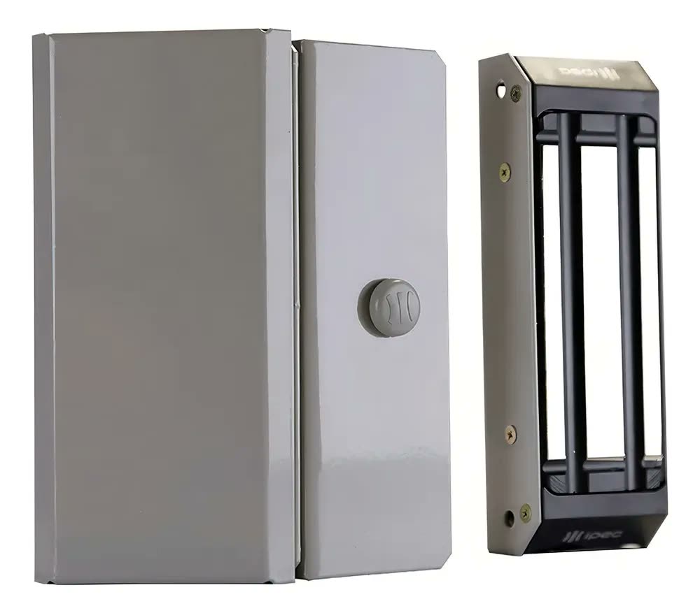 Fechadura Eletroimã Ipec M100 Cinza Aço Antiferrugem