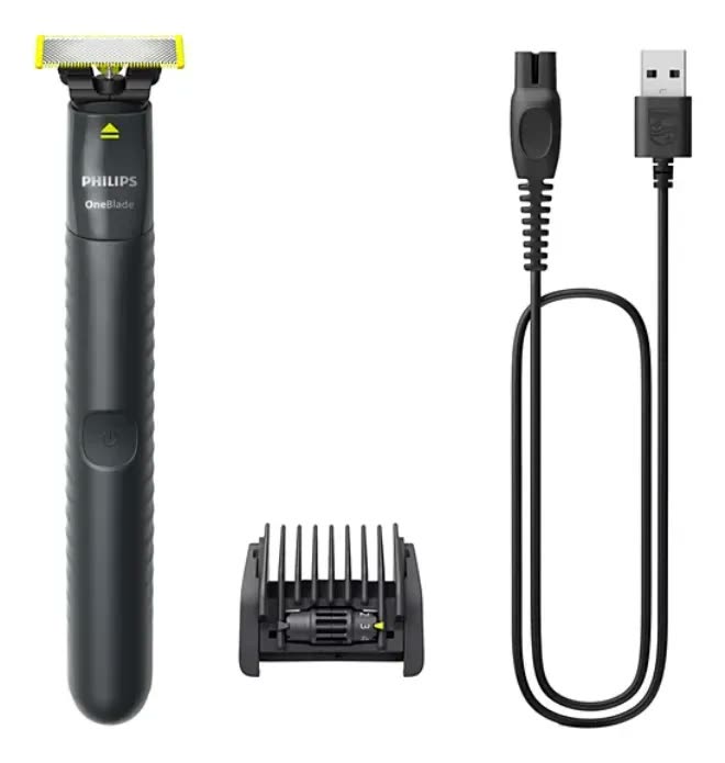 Barbeador e Aparador Elétrico Philips OneBlade com Pente 5 em 1, Sem Fio e À Prova D'Água - QP1425/10