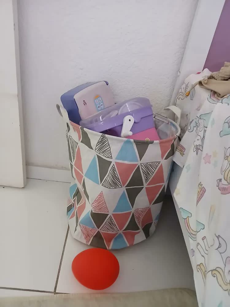 foto de Cesto Multiuso Organizador Roupa Suja Dobrável 40 Litros