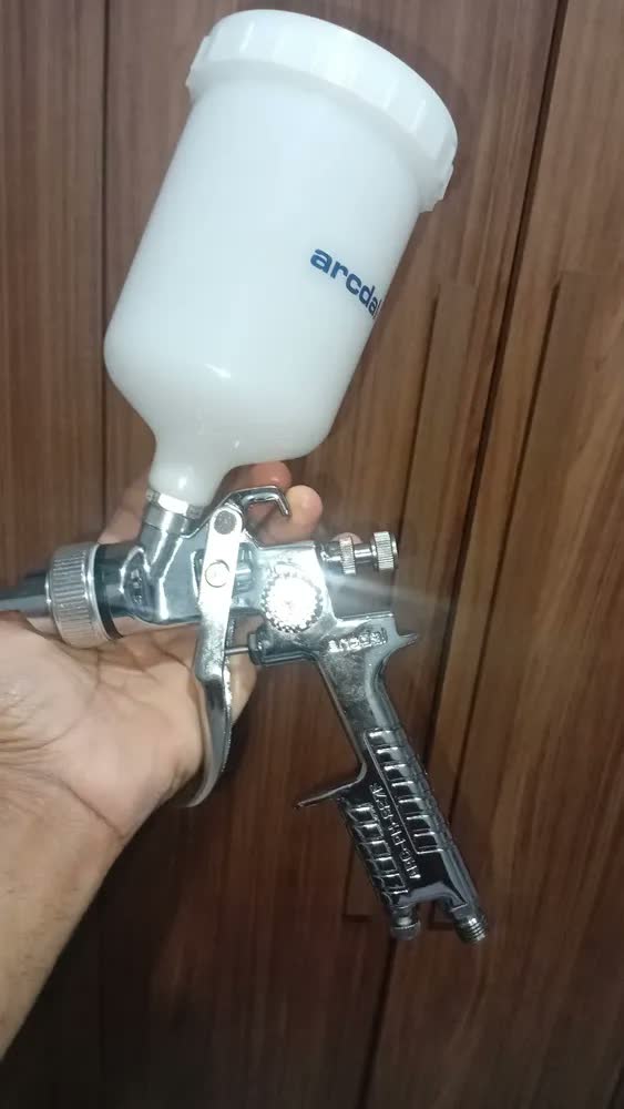 foto de Pistola de Pintura HVLP ARC-DAL Bico 1.3 Metal Prateado 600mL