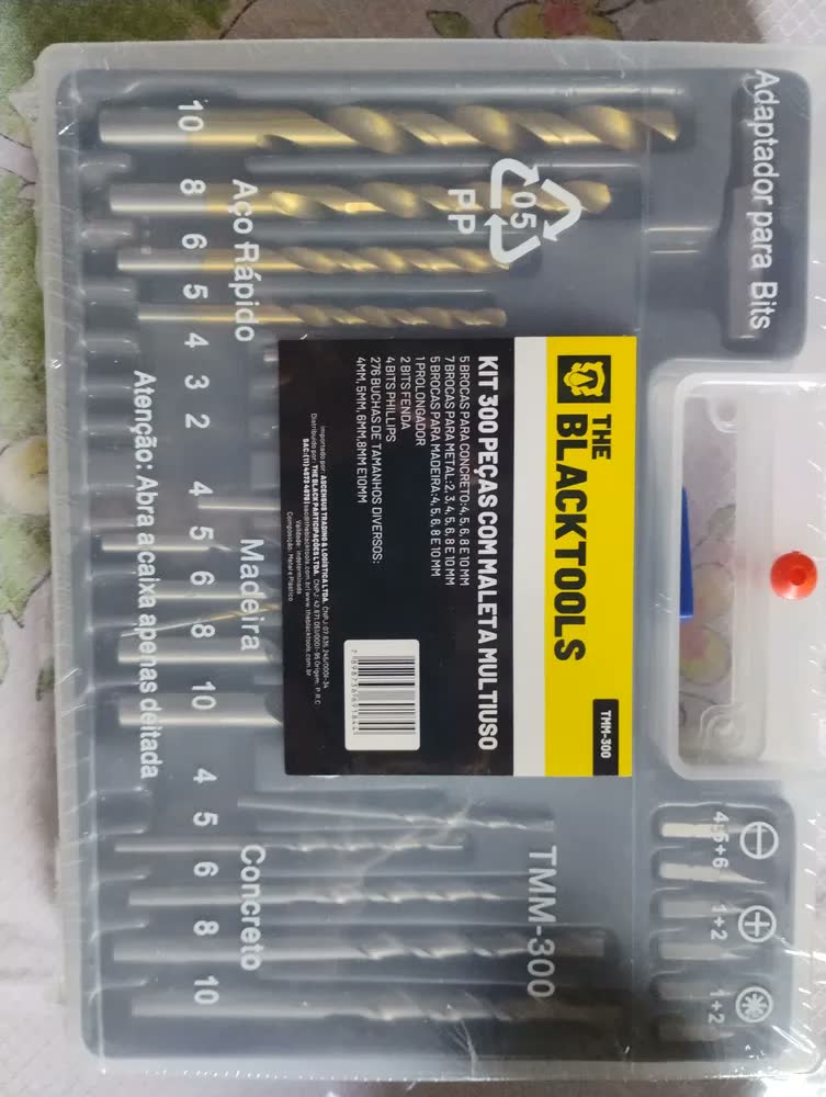foto de Parafusadeira E Furadeira De Impacto Bosch A Bateria 18v Maleta - Gsb 183-li Com Kit Brocas Buchas E Bits 300 Peças