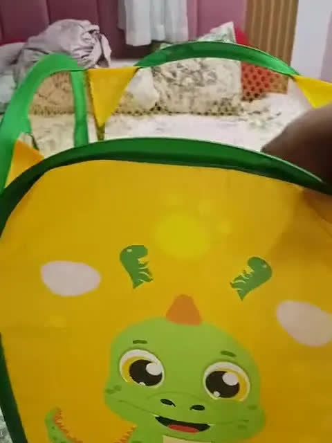 foto de Cesto Organizador Dobrável Infantil BBC Verde Dinossauro 31x50cm