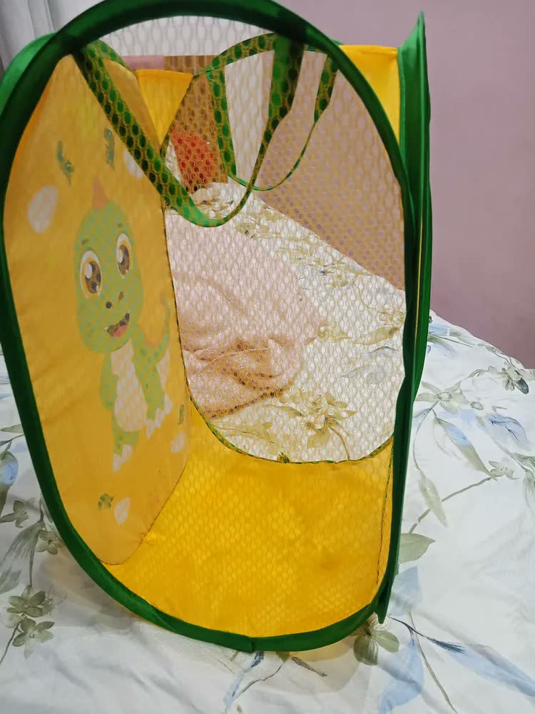 foto de Cesto Organizador Dobrável Infantil BBC Verde Dinossauro 31x50cm