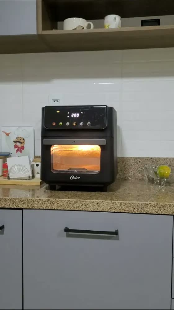 foto de Fritadeira Oven Fryer 12 Litros Multi Touch3 Em 1 Ofrt790 Cor Preto Oster