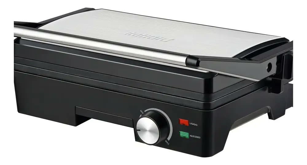 Grill Midi 1200W Inox Chapa Dupla