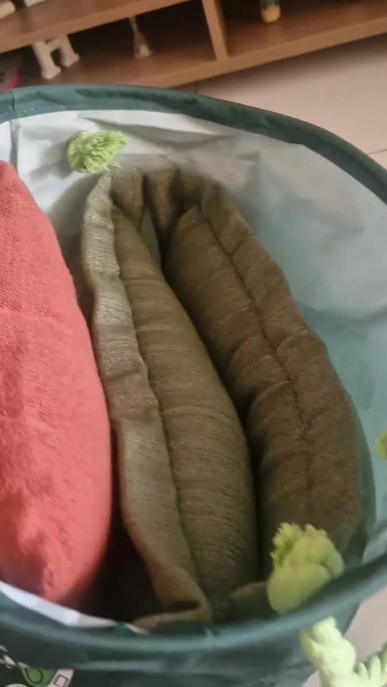 foto de Cesto Organizador Infantil Brinquedo Roupa Dobrável Com Alça