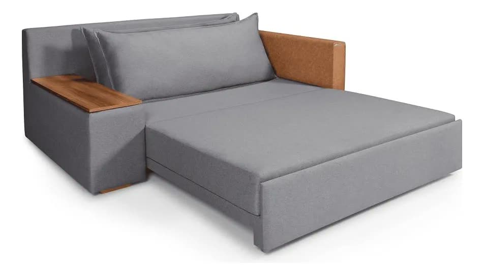 Sofá Cama Retrátil Panamá Compose Casal Com Baú Império Cor Linho 199/856