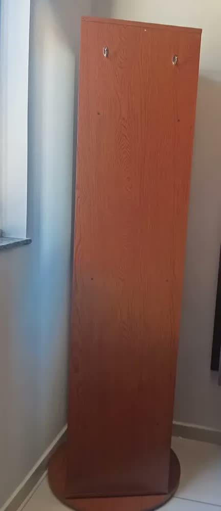 foto de Sapateira Giratória Espelhada Moderna MDF 6 Nichos Frassino