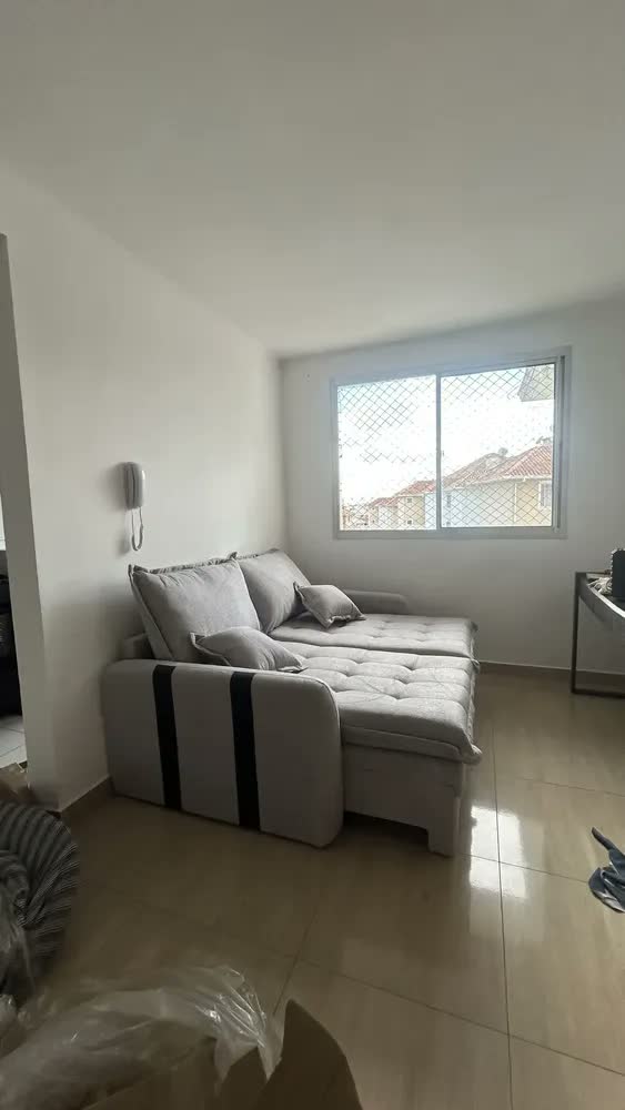 foto de Sofá Sem Caixa Retrátil 1,80m Soft Bonnie Boucle Cama Inbox Cor Bege Claro