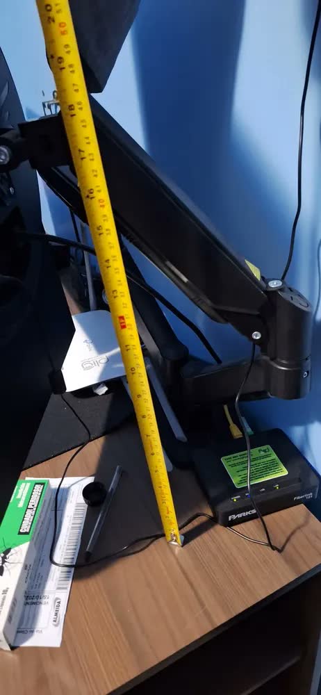 foto de Suporte de Monitor braço articulado duplo ajustável Preto WKMSP2