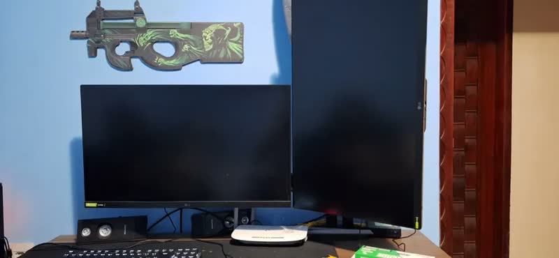 foto de Suporte de Monitor braço articulado duplo ajustável Preto WKMSP2