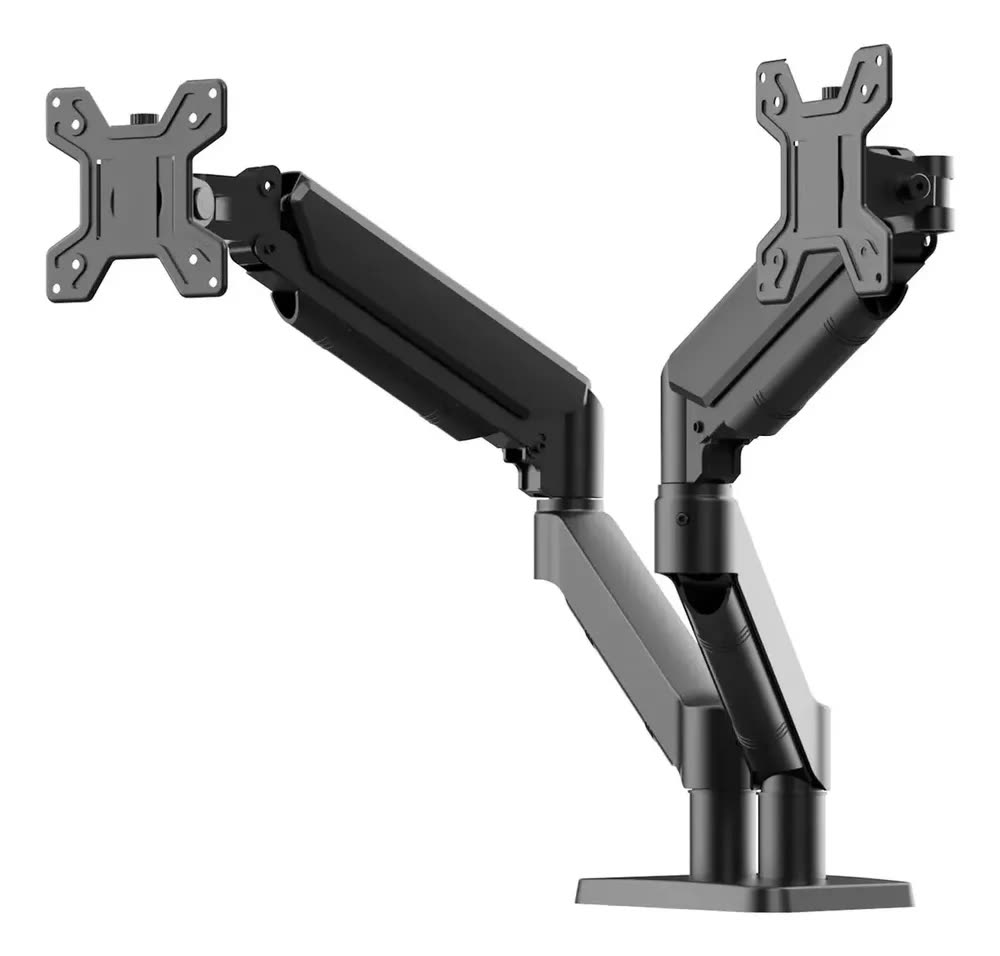 Suporte de Monitor braço articulado duplo ajustável Preto WKMSP2