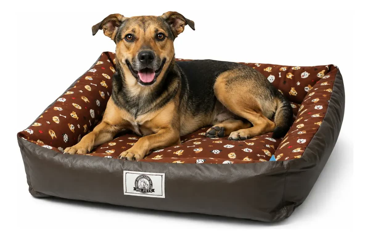 foto de Cama Pet Caminha Para Cães Gato Quadrada Impermeável Lavável