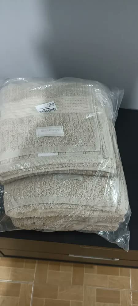 foto de Jogo De Toalha Banho Buddemeyer Fio Penteado 4pçs Macio Cor Branco Canelado