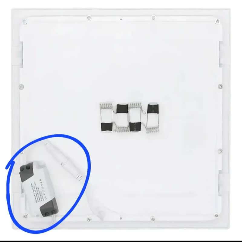 foto de Kit 3 Plafon Luminária Led Embutir 20x20 Branco Frio 18w Estrutura Branco-frio